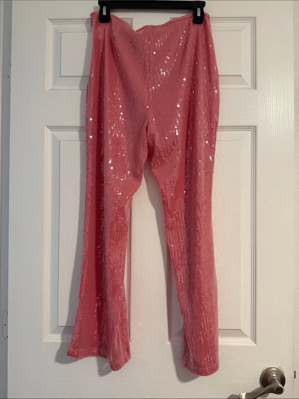 Kimchi Blue Pink Sequin Flare Pants - Picture 5 of 5